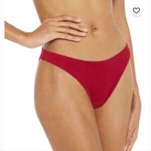 ZIMMERMANN V-SCULPT LOW-RISE BIKINI BRIEFS IN "MAROON" GRIMSON RED/SZ:4=10-12US